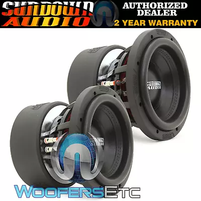 (2) Sundown Audio X-8 V.3 D2 8  800w Rms Dual 2-ohm Subwoofers Bass Speakers New • $659.98