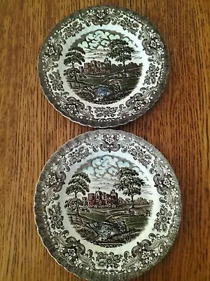 Vintage British Anchor England 'Old Country Castles' Plates X Pair • £9.99