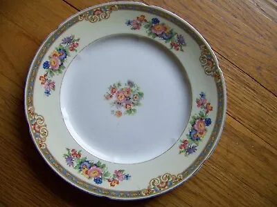 W.H. Grindley England Plate 8 3/4  Ivory Used Marjorie 714550 • $10