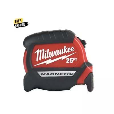 Milwaukee 48-22-0325 25ft COMPACT TAPE MEASURE MAGNETIC • $19.99