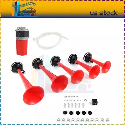 5 Trumpet For Car Truck Sound Air Horn Musical Dixie Kit For Car Truck Train • $32.36