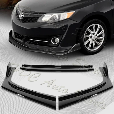 $85.99 • Buy For 2012-2014 Toyota Camry SE Painted Black Front Bumper Lip Spoiler Splitter