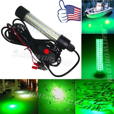 12V Green LED Underwater Submersible Fishing Light Night Crappie Shad Squid Lamp • $14.96