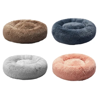 $21.99 • Buy PaWz Dog Calming Bed Warm Soft Plush Round  Comfy Sleeping Kennel Cave Washable