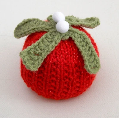 £4 • Buy Knitted MISTLETOE Chocolate Orange Cover - Christmas Gift  NEW