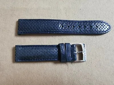 Van Der Bauwede Vintage Leather Strap Blue Avio Mm20 With Steel Buckle MM 18 NOS • $159.78