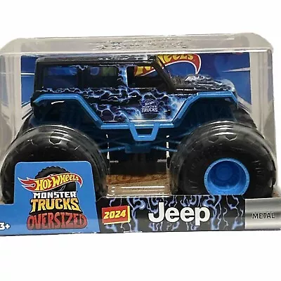 Hot Wheels Monster Trucks Oversized 1:24 Scale Jeep 4x4  Wrangler Sahara • $18.99