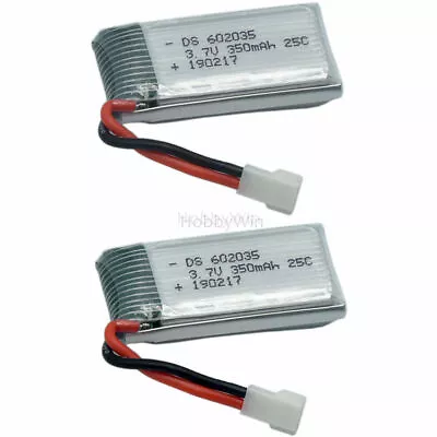 $19.87 • Buy 3.7V 1S 350mAh 25C LiPO Battery MX2.0-2P Positive For Mini FPV Drone Helicopter