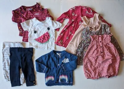 Baby Girls Clothes - 6-9 Months - 10 Item Bundle - Tops Dresses Trousers • £6.50