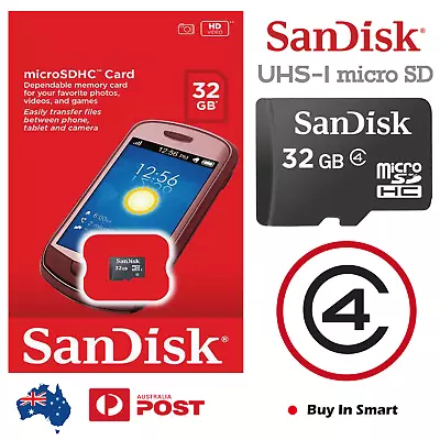 SanDisk Class 4 UHS-I 32 GB Micro SD SDHC TF Memory Card Retail Package[32 GB] • $1