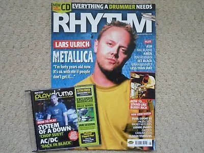 £6.99 • Buy RHYTHM #98 MAGAZINE MAY 2004 LARS ULRICH METALLICA COVER With CD