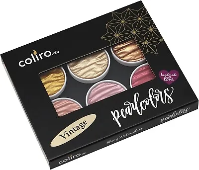 Coliro Pearlcolor Paint Set Vintage Metal Box (6-Color Set 30mm) • $28.50