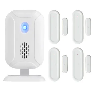 Wireless Window Door Burglar W/ 4 Magnetic Sensor Home Security Alarm System • $24.10