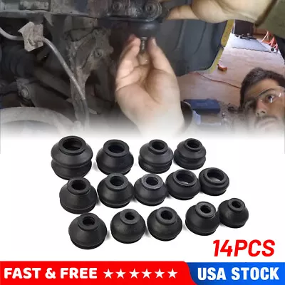 14Pcs Ball Joints Boots Dust Cover Tie Rods Linkages Ends Rubber Replacement Kit • $13.99