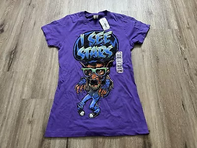 Women’s I See Stars Hot Topic Purple Fitted T-Shirt Size M New  • $19.95