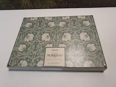 Morris And Co Placemats Set Of 6 Cork Backed Floral Designs 30 X 22.5 Cm Spode • £22.99