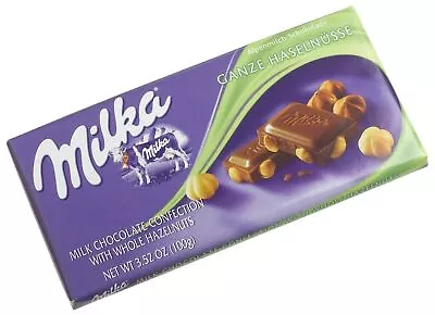 Milka Milk Chocolate With Whole Hazelnuts 3.52-Ounce Bars (Pack Of 10) • $31.67