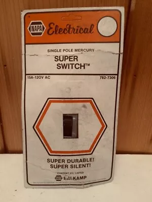 Vintage NAPA Electrical Single Pole Mercury Super Switch 15A-120V AC 782-7306 • $17.99