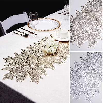 3 Ft Leaf Vinyl Table Runner Plastic Placemat Wedding Party Decorations Supplies • $11.77