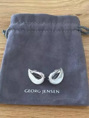Georg Jensen Earrings Ear Clips 925s Sterling Silver Vintage • $396.46