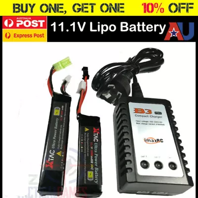 11.1v Lipo Battery Gel Blaster Toy B3 Charger Tamiya Plug Gen 8 J9 J10 Cyma LDT • $44.94