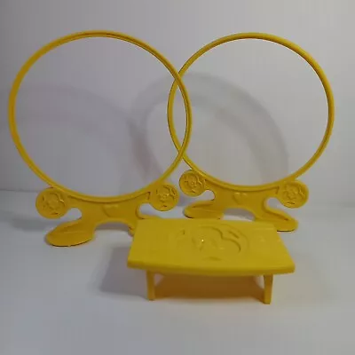 Vintage 1984 G1 My Little Pony Dream Castle Yellow Trick Hoops And Table Pieces • $12.79