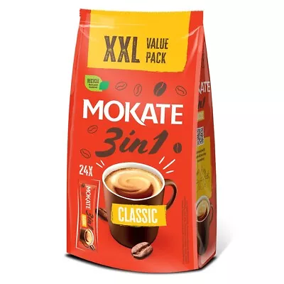 96 Sachets Mokate 3 In 1 Roasted Instant Coffee FREE DELIVER CHEAP • £12.97