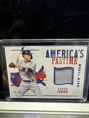 2022 Panini Chronicles America's Pastime Aaron Judge Jersey Relic Blue #05/99 • $25