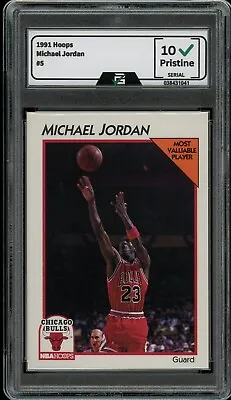 1991 Hoops #5 Michael Jordan GRADED 10 GEM MINT HOF Chicago Bulls • $20