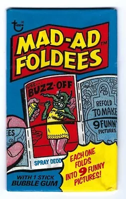 Vintage 1976 Mad Ad Foldees Topps Sealed Wax Pack Wacky Packages • $19.99