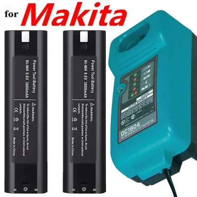 9.6 VOLT 3.6Ah Battery /Charger For MAKITA 9000 9001 632007-4 191681-2 9033 9102 • $17