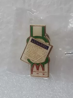 McDonalds Monopoly Crew Pin Boardwalk 1988 NIP Vintage Single Clutch Back Enamel • $16.99