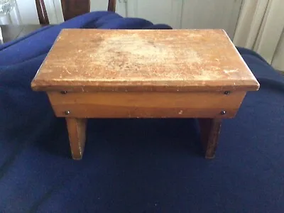 Vintage Wood Primitive Shoe Shine Stool 9x15x 8 1/2 Inches Tall • $45