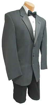 $8.99 • Buy Boy's Size 14 Grey Tuxedo Jacket With Satin Lapels Formal Wedding Ring Bearer