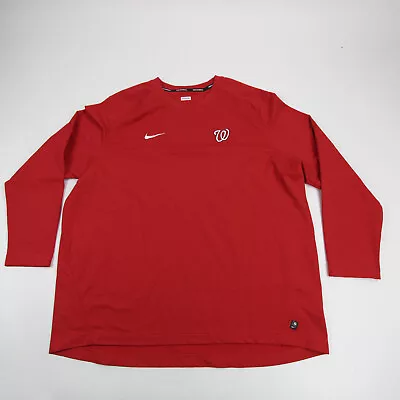Washington Nationals Nike MLB Authentic Dri-Fit Long Sleeve Shirt Men's Used • $38.24