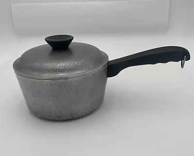 Vintage Club Hammered Aluminum 1.5 Qt Sauce Pan Pot Handle W/ Lid • $16.60