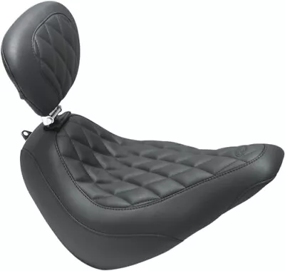 Mustang Seat Diamond Stitch W/Backrest For Harley Softail Slim 2018-2021 83046 • $675