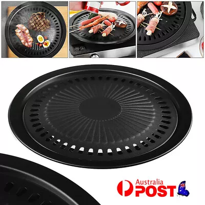 Korean Non-stick BBQ Grill Pan Stove Barbecue Portable Hot Plate Outdoor Garden • $26.22