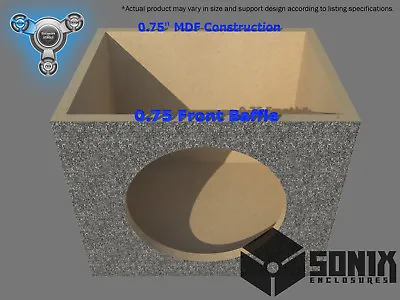 Stage 1 - Sealed Subwoofer Mdf Enclosure For Re Audio Xxx V2 12 Sub Box • $125