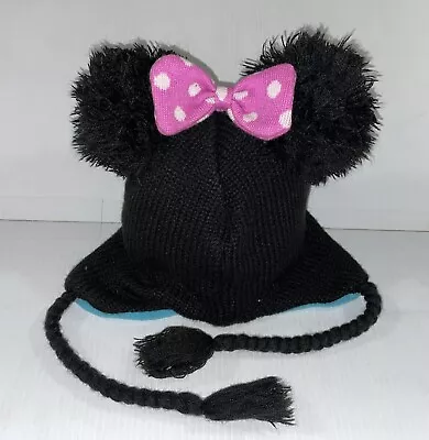 Estee Lauder Disney Minnie Mouse Black Beanie Knit Winter Hat Skull Cap • $12.99