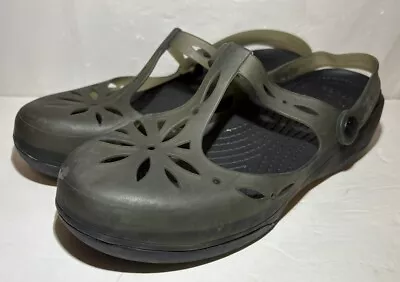 CROCS Carlie Cutout T Strap Clogs Mary Jane Women Size 8 Comfort Shoes • $29.97