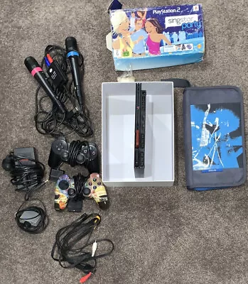 Sony Playstation 2 PS2 Slim 41 Games Eyetoy Singstar  2 Controllers  2x 8mb • $169.99