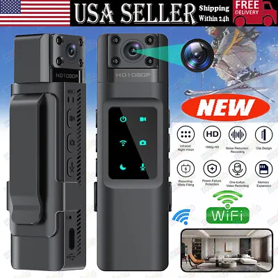 Portable Wifi Camera 1080P HD Video Recorder Night Vision Police Body Camcorder • $18.99