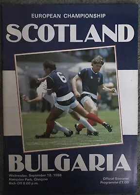 £1.50 • Buy Scotland V Bulgaria European Championship Qualifier 1986