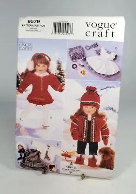 Pattern American Girl 18  Doll Winter Clothes Vogue 9579 • $5