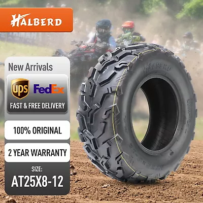 25 8 12 UTV ATV Tires 25x8-12 6Ply 25x8x12 All Terrain Heavy Duty Tyre Off Road • $57.98