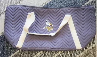 LITTLE EARTH PRODUCTIONS Minnesota Vikings NFL Chev-Stitch Weekender Tote Gray • $23.99