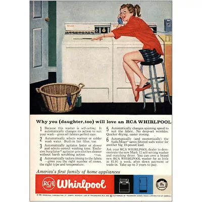 1959 Whirlpool: Daughter Too Will Love Vintage Print Ad • $6.50