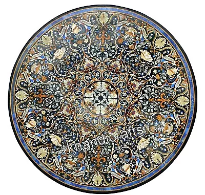 60 Inches Round Marble Dining Table Top Nature Deign Inlay Work Patio Sofa Table • $6851.25