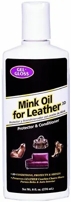 Gel-Gloss TRMO-8 Mink Oil Leather Conditioner And Protector- 8 Oz. DEAL!! • $8.33